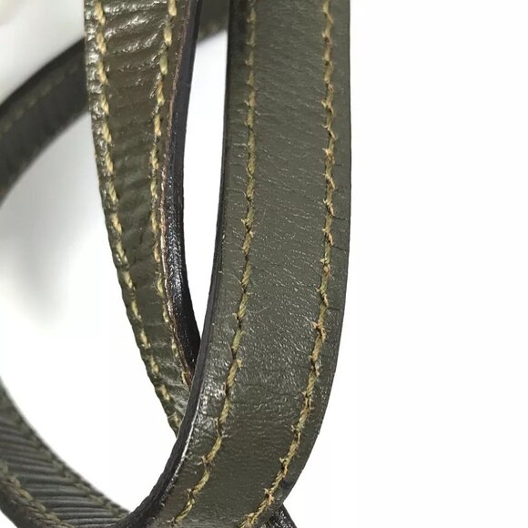 FENDI Hand Bag vintage Bag 2WAY Crossbody Shoulder Bag Leather khaki - Picture 5 of 16